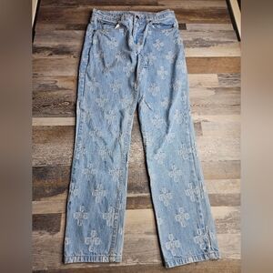 October's Very Own OVO Monogram Jeans Size 30 Light Wash Relaxed FIT